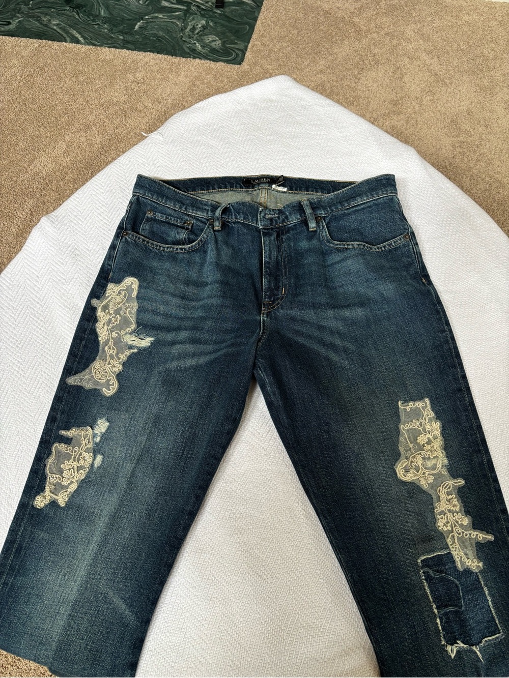 Ralph Lauren Blue Denim Jeans with Contrast Stitching